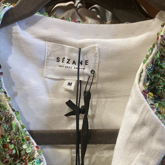 Sezane Jacket fully embroidered by hand NWT - Picture 11 of 12